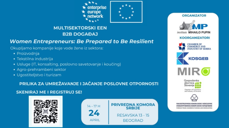 Poziv na B2B događaj za žene preduzetnice u okviru EEN-a