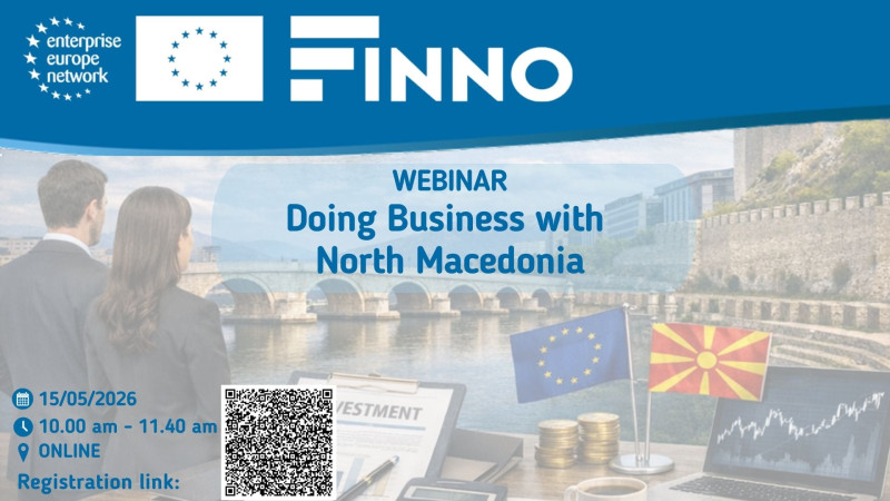 Poziv na FINNO webinar: Poslovne prilike u Sjevernoj Makedoniji i povezivanje kompanija