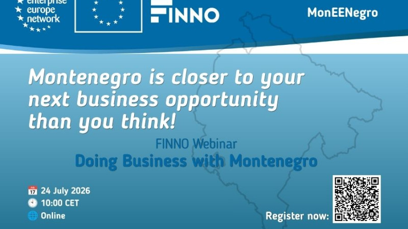 Poziv na FINNO webinar: Otkrijte poslovne, investicione i partnerske prilike u Crnoj Gori